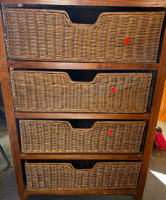 Wicker Basket Storage Shelf - 4