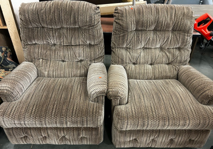 (2) Tan Recliners