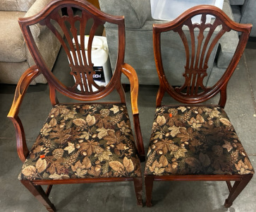 (2) Floral Chairs