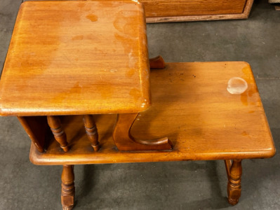 Light Wooden Step Table