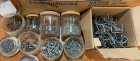 Box Of Various Hardware & 2 Metal Folding Chairs - 2