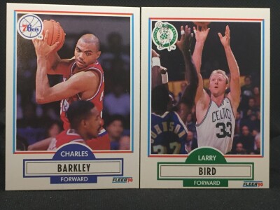 Larry Bird - Charles Barkley Basketball Cards