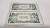 (2) Consecutive Serial Number 1935 F Silver Certificate Dollar Bills In Protective Cases - 4