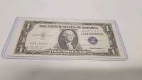 (2) Consecutive Serial Number 1935 F Silver Certificate Dollar Bills In Protective Cases - 2