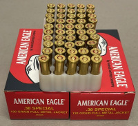 (100) Rounds Of American Eagle .38 Special 130 Grain Full Metal Jacket