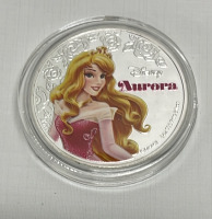 (6) 1 oz. .925 Silver Plated Disney Princess Collectible Rounds - 2