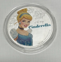 (6) 1 oz. .925 Silver Plated Disney Princess Collectible Rounds - 4