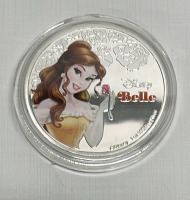 (6) 1 oz. .925 Silver Plated Disney Princess Collectible Rounds - 5