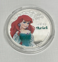 (6) 1 oz. .925 Silver Plated Disney Princess Collectible Rounds - 6