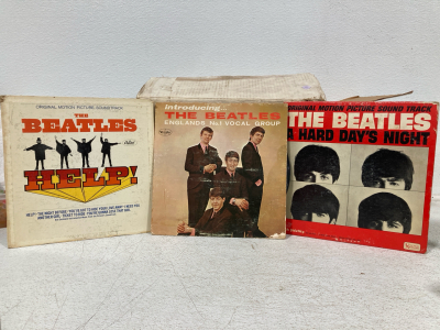 (3) Vintage Vinyl Beatles Records