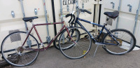 26in WildWood Diamond Back Woman's Bike (Blue) 28in Raleigh Mens Bike (maroon) Parts needed, view photos for items