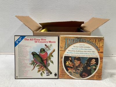 Box of Vintage Record Books, The Greatest Hits