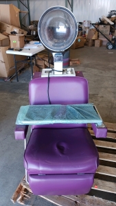 Purple Vinyl Vintage Salon Hair Dryer Chair Helene Curtis With Extra Filters