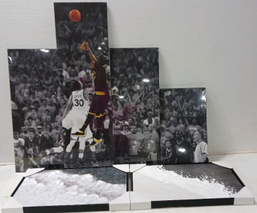 Basketball Photos (2) Textile Paintings