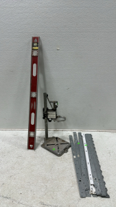 Milescraft Drill Press Stand Model 4000, Level, Assortment of Metal Parts