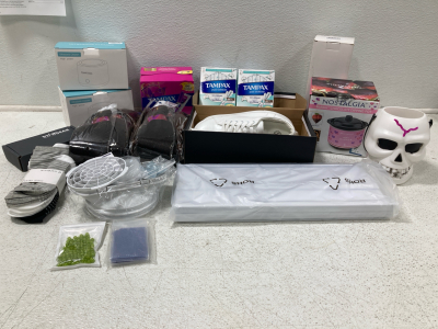 Amazon Returns, Portable AC Window Sealer Kit, Socks, Nostalgia Mini Dipper Crockpot, Tampons Unopened, Unltrasonic Cleaner and more!