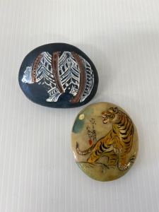 Carved Rock and Hand Painted Rock