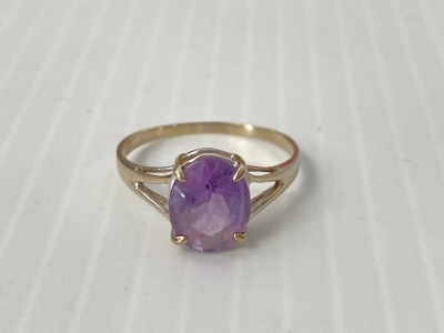 Size 9 1/4” Amethyst Ring