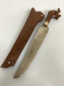 Knife with Wooden Sheath and Handle