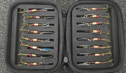 (16) Fishing Spinners In Zip Case