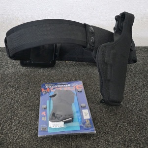 Pistol Belt W/ Accessories And Hogue Replacement Grips For Sig P228/229