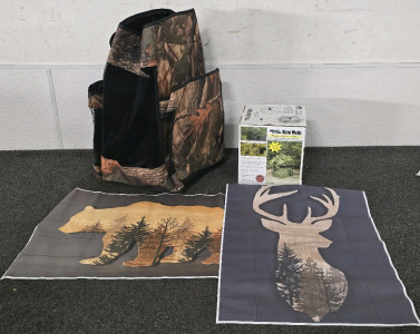 Spidy Gear Blind Webb, Camo Hamper Style Bag, (2) Vinyl Wiflelife Pictures