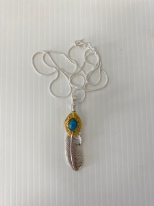 Tibetan Silver Feather Necklace