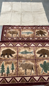 2 Area Rugs, 1 Runner, & Bath Mat