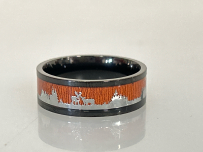 Size 12 Buck/ Deer Inversed Wedding Band