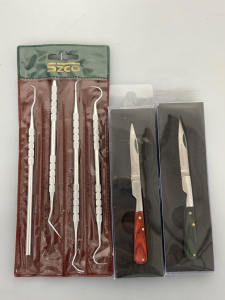4 Peice Dental Pick Set and (2) Texas Toothpick Knives