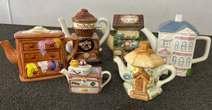 (6) Collectible Teapots