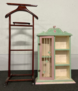 Traditional Butler Stand & Decorative Wall Shelf