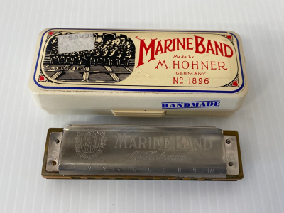 Vintage Hohner Harmonica in Case