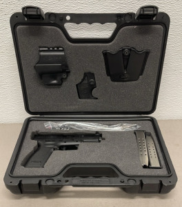 Springfield Armory Model XD-9 9mm Caliber, Semi Automatic Pistol In Original Hard Case, Two Extra Magazines, And Additional Accessories