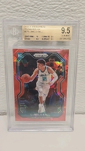 Lamelo Ball 2020-21 Panini Prizm Red Ice Prizm Rookie Card Graded BGS 9.5 GEM MINT