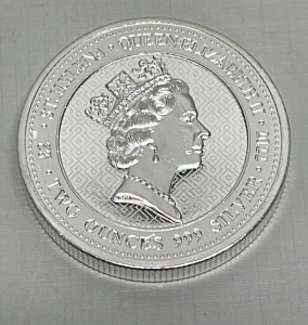 2022 St. Helena Queen Elizabeth Two Ounce .999 Silver Round