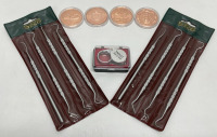 (4) 1oz. Collectible Copper Coins, (1) Jewelers Loupe, (2) Sets Of Szco Dental/Hobby Pick Tools