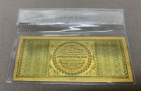 (1) $100 Bill 24K Gold Flake Banknote W/ COA - 2