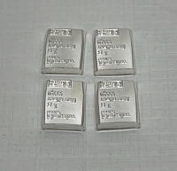 (4) 1 Gram .999 Fine Silver Bars