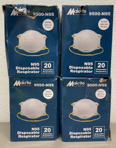 (80) Makrite N95 Disposable Respirators