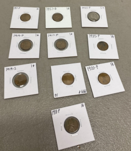 (1) lot of 10 Various Vintage Collectible Coins