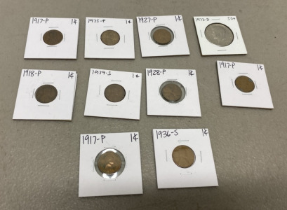 (1) Lot of (10) Various Collectible Vintage Coins