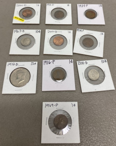 (1) Lot of (10) Various Collectible Vintage Coins