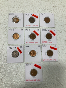 (10) Pennies 1958-1979