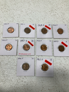 (10) Pennies 1946-1997