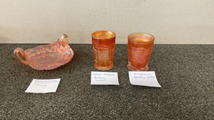 Fenton Marigold Butterfly Glassware