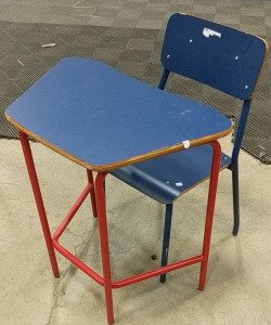 (1) Retro Kids&rsquo; Desk w/ Chair - Desk Dimensions 24⅜"W&times;26⅝"H