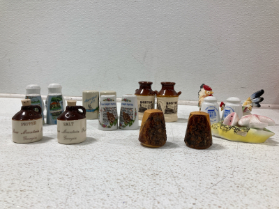 Various Vintage Salt and Pepper Shakers