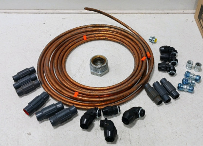 Copper Pipe, Various Pipe Fittings of different sizes and more