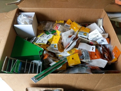 Whole Large Box Assorted Hardware Screws Brass Coat Hooks and More (cow)